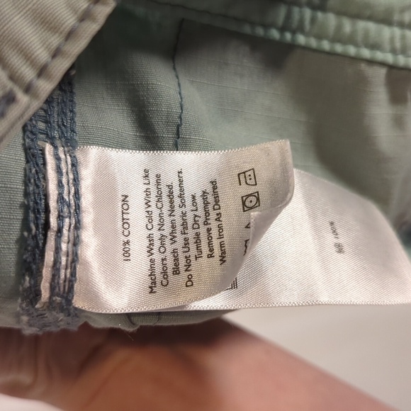 Eddie Bauer Sz 14P shorts green cargo shorts - Picture 10 of 10